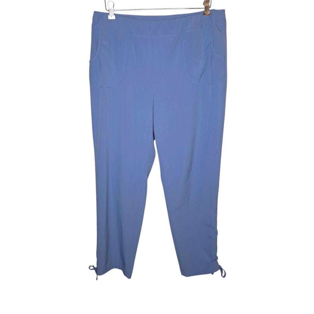 Chico's Zenergy Neema UPF 50+ Ruched Side-Tie Crop Pants Blue Size 2 (12/14)